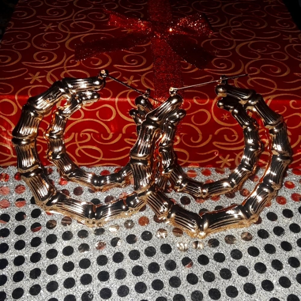 Gold hoop earrings